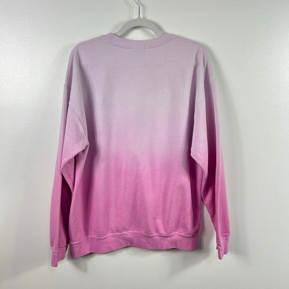 Altar’d State Pink Ombré ‘Howdy’ Sweatshirt Crewneck Preppy Cowgirl Small Medium - Picture 4 of 4